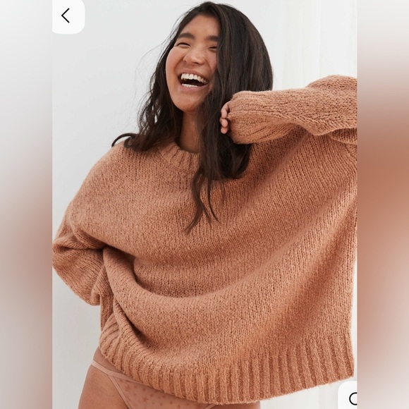 aerie Sweaters - Aerie “Big Sky” Oversized Wool + Alpaca Blend Sweater, size small. So soft!!!